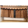 Dutch style curtains Brown with Black strip