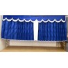 Dutch style curtains Blue with White strip