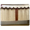 Dutch style curtains Beige with Brown strip