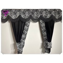 Dutch style curtains Black...