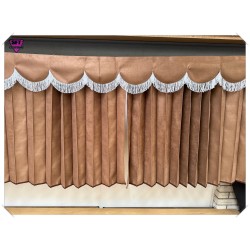 Dutch style curtains Brown with Embroidery