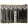 Dutch style curtains Black with Plush Strip