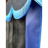 Dutch style curtains Black with Blue Strip