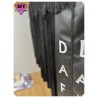 Dutch style curtains Black with Black Strip and Embroidery