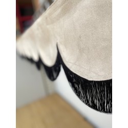 Dutch style pelmet Beige with Black Tassels