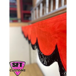 Dutch style pelmet Orange with Black Tassels