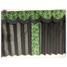 DUTCH STYLE TRUCK CURTAINS WITH GREEN DANISH PLUSH