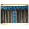 DUTCH STYLE TRUCK CURTAINS WITH BLUE DANISH PLUSH