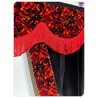 DUTCH STYLE TRUCK CURTAINS WITH RED DANISH PLUSH